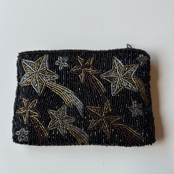 Vintage Neiman Marcus Beaded Star Small Clutch/Coin Purse - Picture 2 of 5